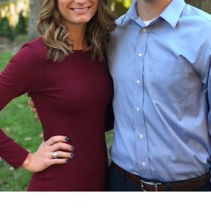 Midi dress maroon - Lulus